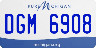 MI license plate DGM6908