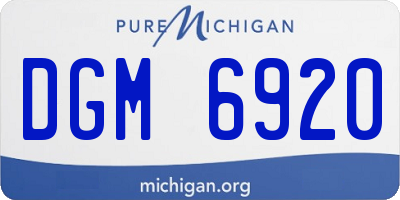 MI license plate DGM6920