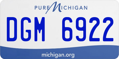 MI license plate DGM6922