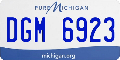 MI license plate DGM6923