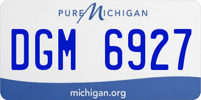 MI license plate DGM6927