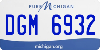 MI license plate DGM6932