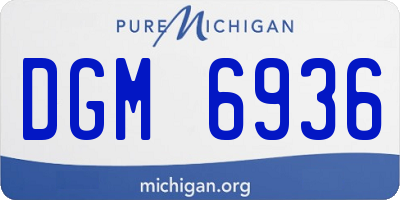 MI license plate DGM6936