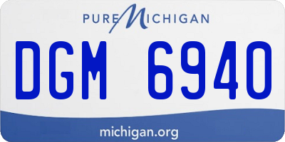 MI license plate DGM6940
