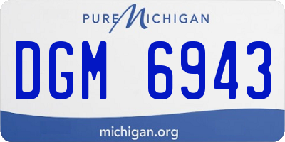 MI license plate DGM6943