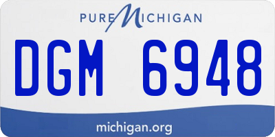 MI license plate DGM6948