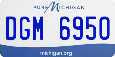 MI license plate DGM6950