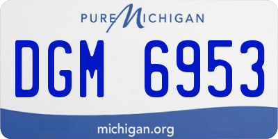MI license plate DGM6953