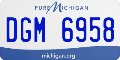 MI license plate DGM6958