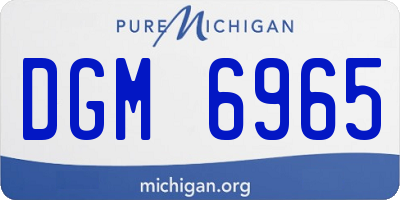 MI license plate DGM6965