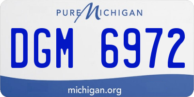 MI license plate DGM6972