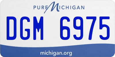 MI license plate DGM6975