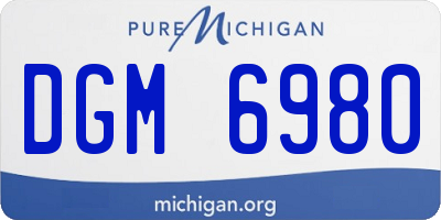 MI license plate DGM6980