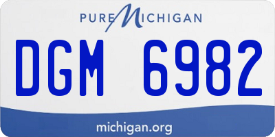 MI license plate DGM6982