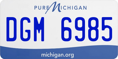 MI license plate DGM6985