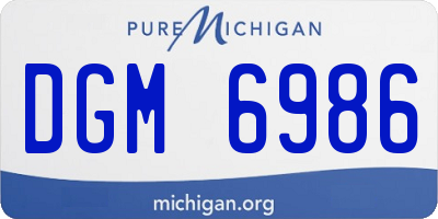 MI license plate DGM6986