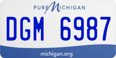 MI license plate DGM6987
