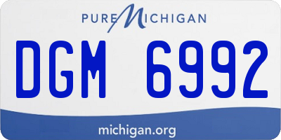 MI license plate DGM6992