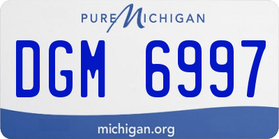 MI license plate DGM6997