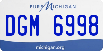 MI license plate DGM6998