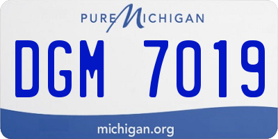 MI license plate DGM7019