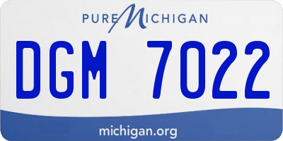 MI license plate DGM7022