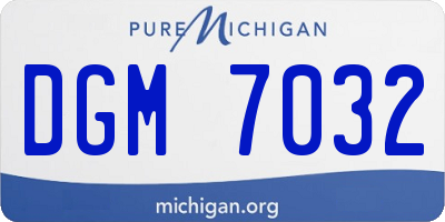 MI license plate DGM7032