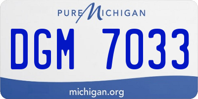 MI license plate DGM7033