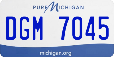 MI license plate DGM7045