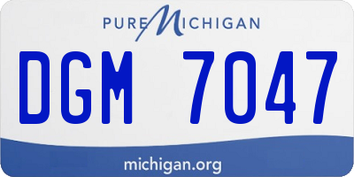 MI license plate DGM7047