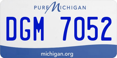MI license plate DGM7052