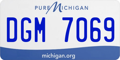 MI license plate DGM7069