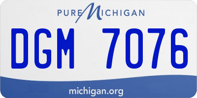 MI license plate DGM7076