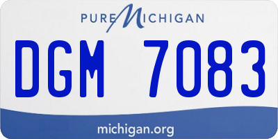 MI license plate DGM7083