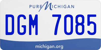 MI license plate DGM7085