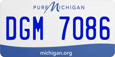 MI license plate DGM7086