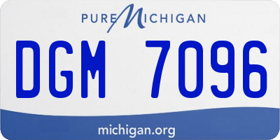 MI license plate DGM7096