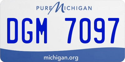 MI license plate DGM7097