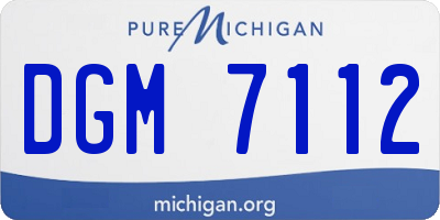 MI license plate DGM7112