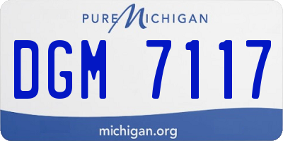 MI license plate DGM7117