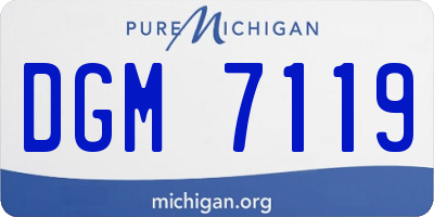 MI license plate DGM7119