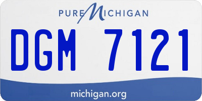 MI license plate DGM7121