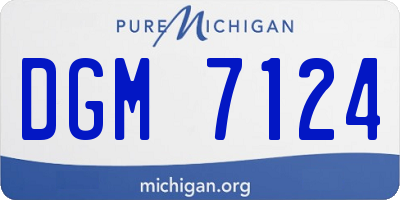 MI license plate DGM7124