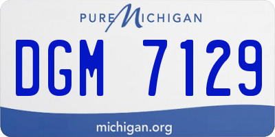 MI license plate DGM7129