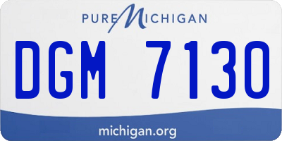 MI license plate DGM7130
