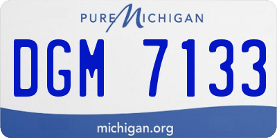 MI license plate DGM7133