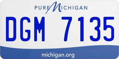 MI license plate DGM7135