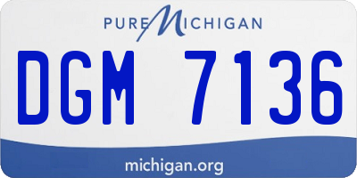 MI license plate DGM7136