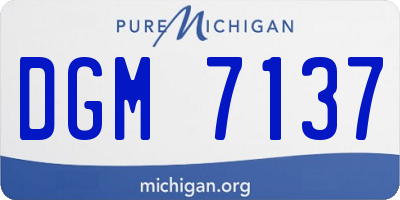 MI license plate DGM7137