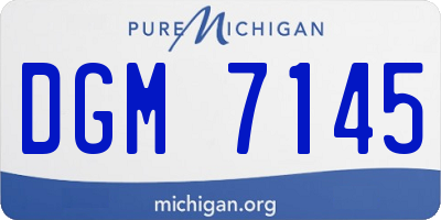 MI license plate DGM7145